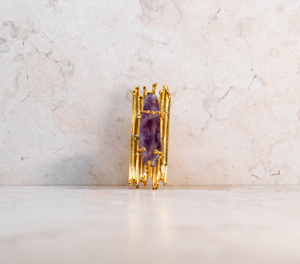 Anillo Estera · Amatista — detalle