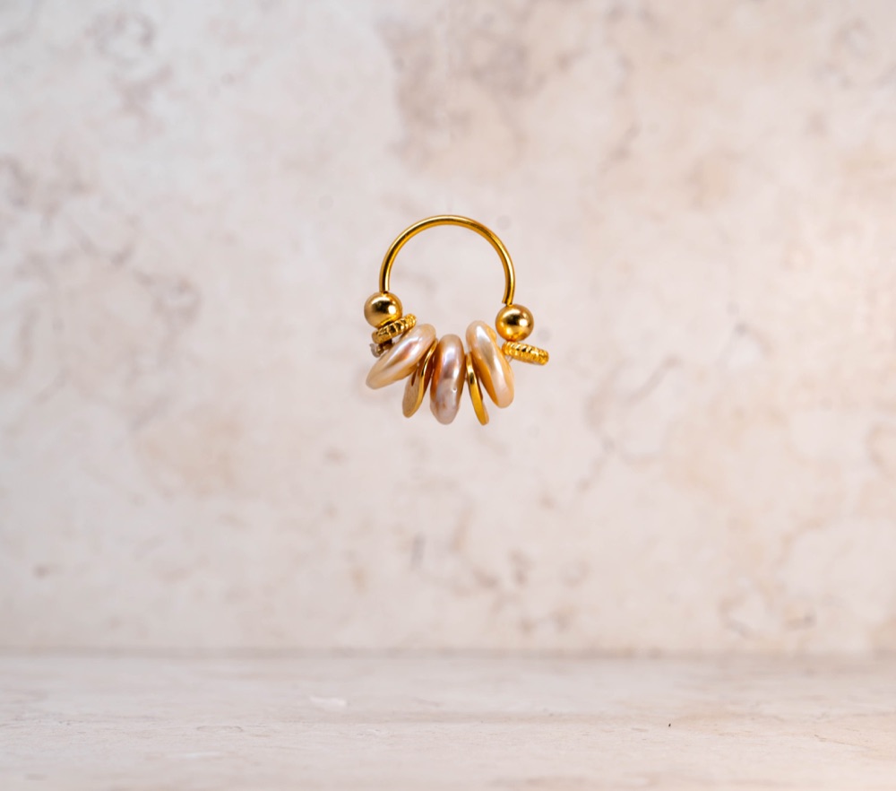 Anillo Piedra · Perla Plana