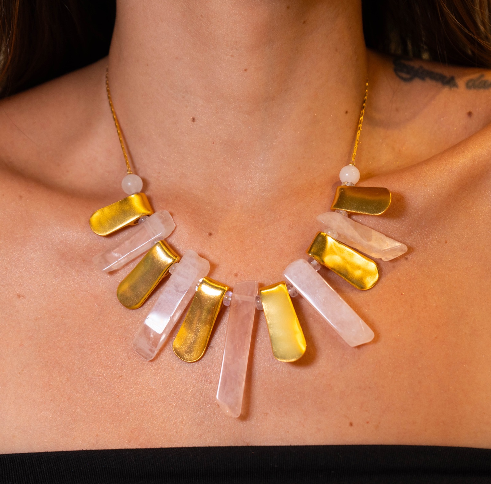 Pink Quartz Necklace