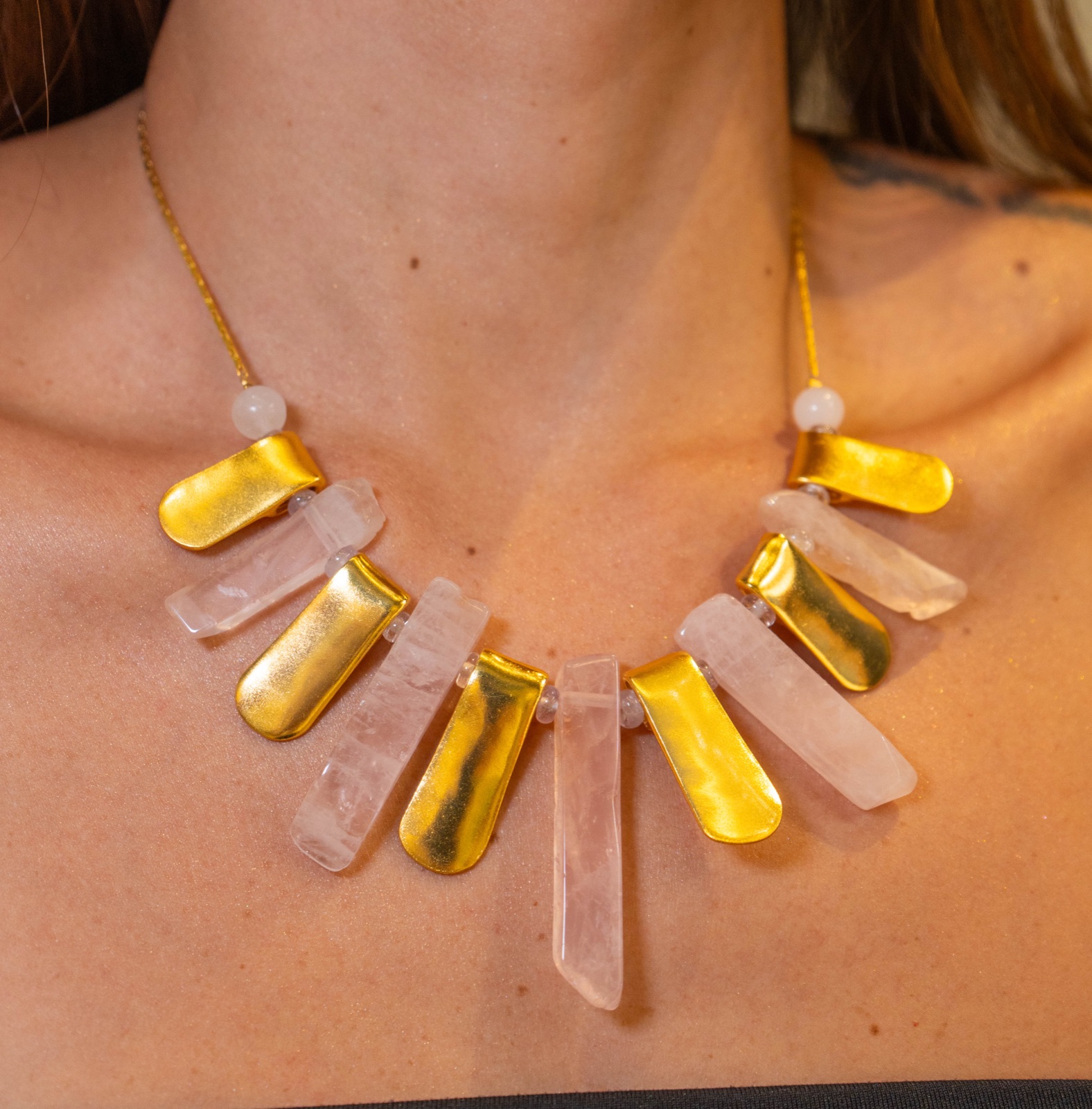 Pink Quartz Necklace