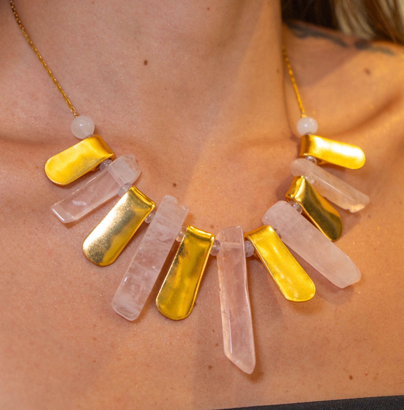 Pink Quartz Necklace