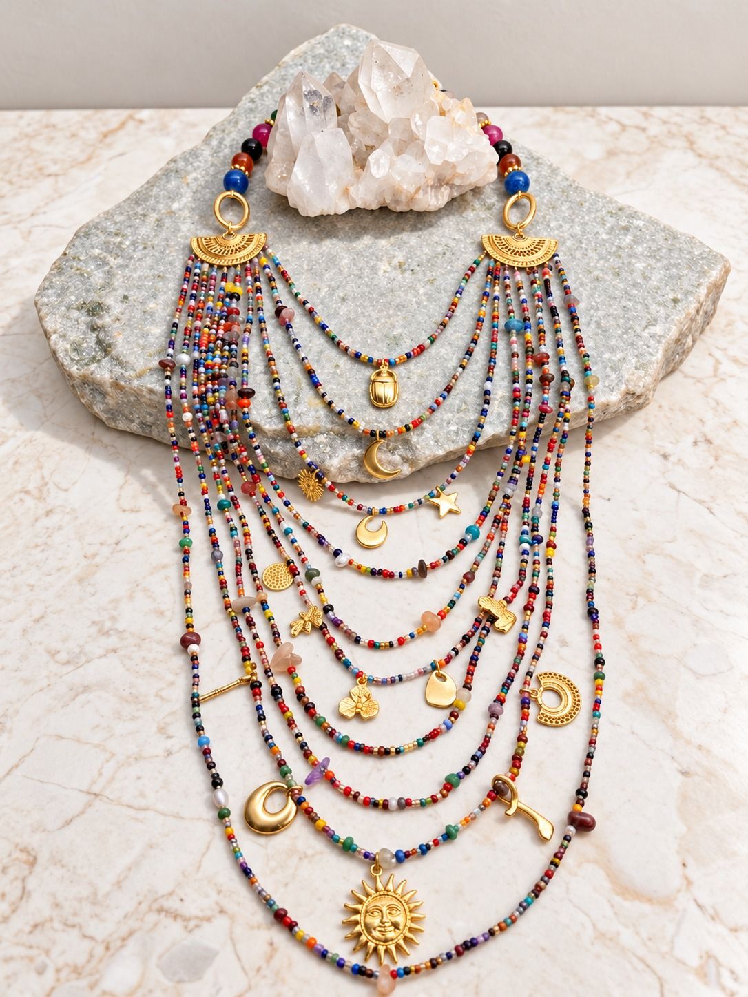 Collar Cristal Checo 10 Vueltas