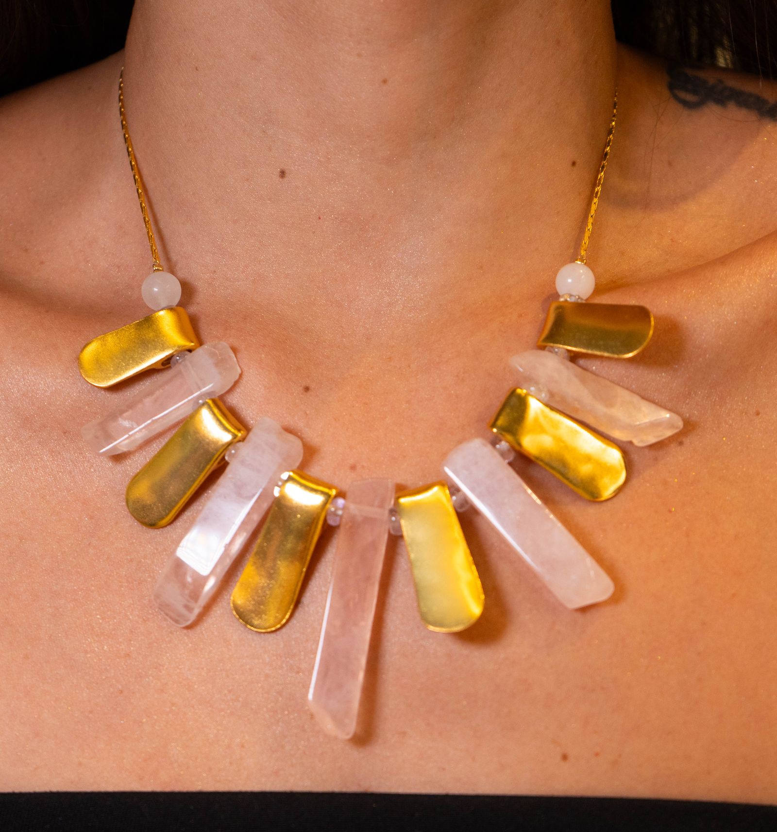 Pink Quartz Necklace