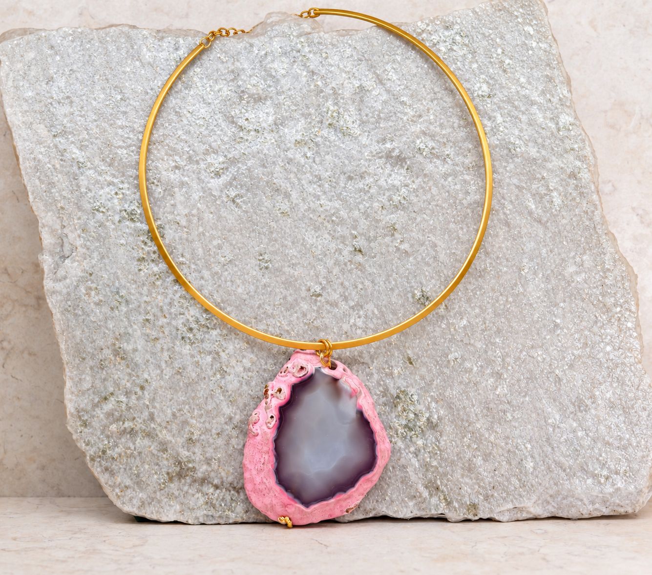 Agata Rosada Choker