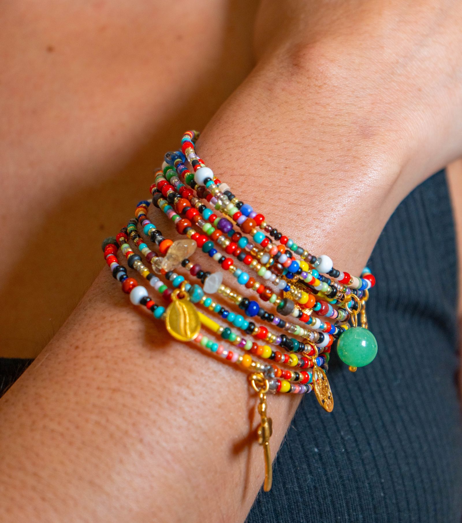 Brazalete 10 Vueltas Cristal Checo